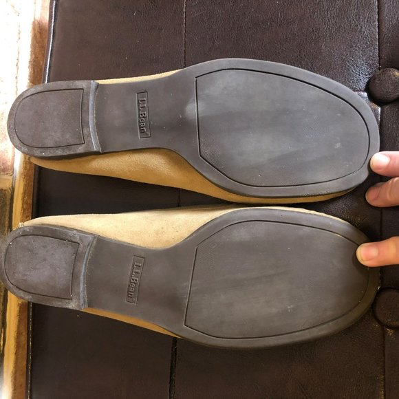 L.L. Bean Light Brown Suede Flat Loafers Sz 8M Slip on Shoes - Picture 7 of 7